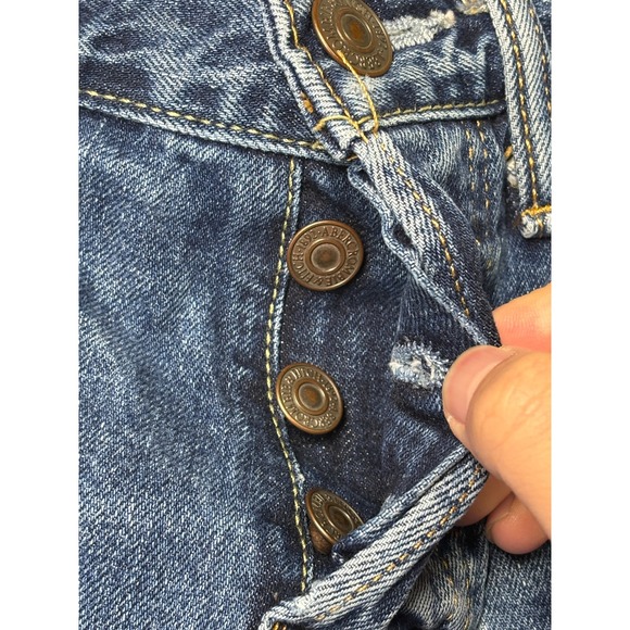 Abercrombie & Fitch Slim Straight Jeans Blue Wash Women's Size 26X30 Button Fly - Picture 3 of 15